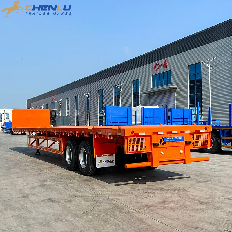 2 Axle Flatbed Semi Trailer main view
